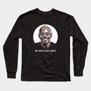 Dave Chappelle | No Topic is Off Limits Long Sleeve T-Shirt